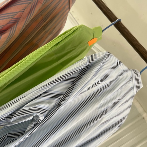 Lucchese Men's Peach, Gray, and Lime Casual Shirts - Picture 11 of 14